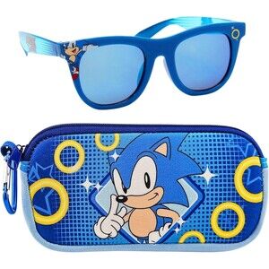 Sonic the Hedgehog Boys Blue Square Sunglasses *Case Included*